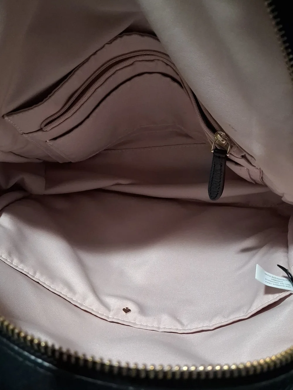 kate spade black pebbled leather backpack with gold hardware